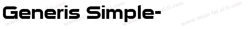 Generis Simple字体转换